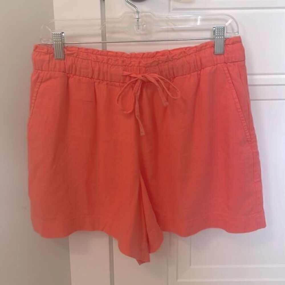 GAP Linen Blend High Waist Pull On Shorts